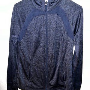 Ideology Womens Performance Zip Jacket Blue Medium